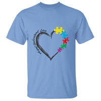 Heart Autism Awareness T Shirt Accept Understand Love Puzzle Piece - Wonder Print Shop