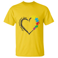 Heart Autism Awareness T Shirt Accept Understand Love Puzzle Piece - Wonder Print Shop