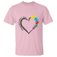 Heart Autism Awareness T Shirt Accept Understand Love Puzzle Piece - Wonder Print Shop