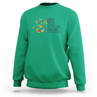 Autism Definition Sweatshirt Always Unique Totally Interesting Sometimes Mysterious Puzzle Hand - Wonder Print Shop