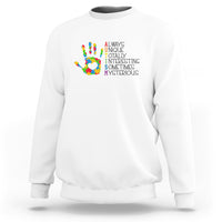 Autism Definition Sweatshirt Always Unique Totally Interesting Sometimes Mysterious Puzzle Hand - Wonder Print Shop