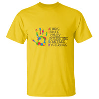 Autism Definition T Shirt Always Unique Totally Interesting Sometimes Mysterious Puzzle Hand - Wonder Print Shop