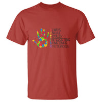 Autism Definition T Shirt Always Unique Totally Interesting Sometimes Mysterious Puzzle Hand - Wonder Print Shop