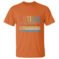 Autism Awareness Month T Shirt In April We Wear Blue Retro Vintage Puzzle Piece - Wonder Print Shop