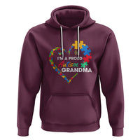I'm A Proud Autism Grandma Hoodie Puzzle Piece Heart - Wonder Print Shop