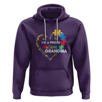 I'm A Proud Autism Grandma Hoodie Puzzle Piece Heart - Wonder Print Shop