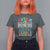 Autism Mom T Shirt For Women Some People Look Up to Heroes I'm Raising Mine Messy Bun Mother - Wonder Print Shop