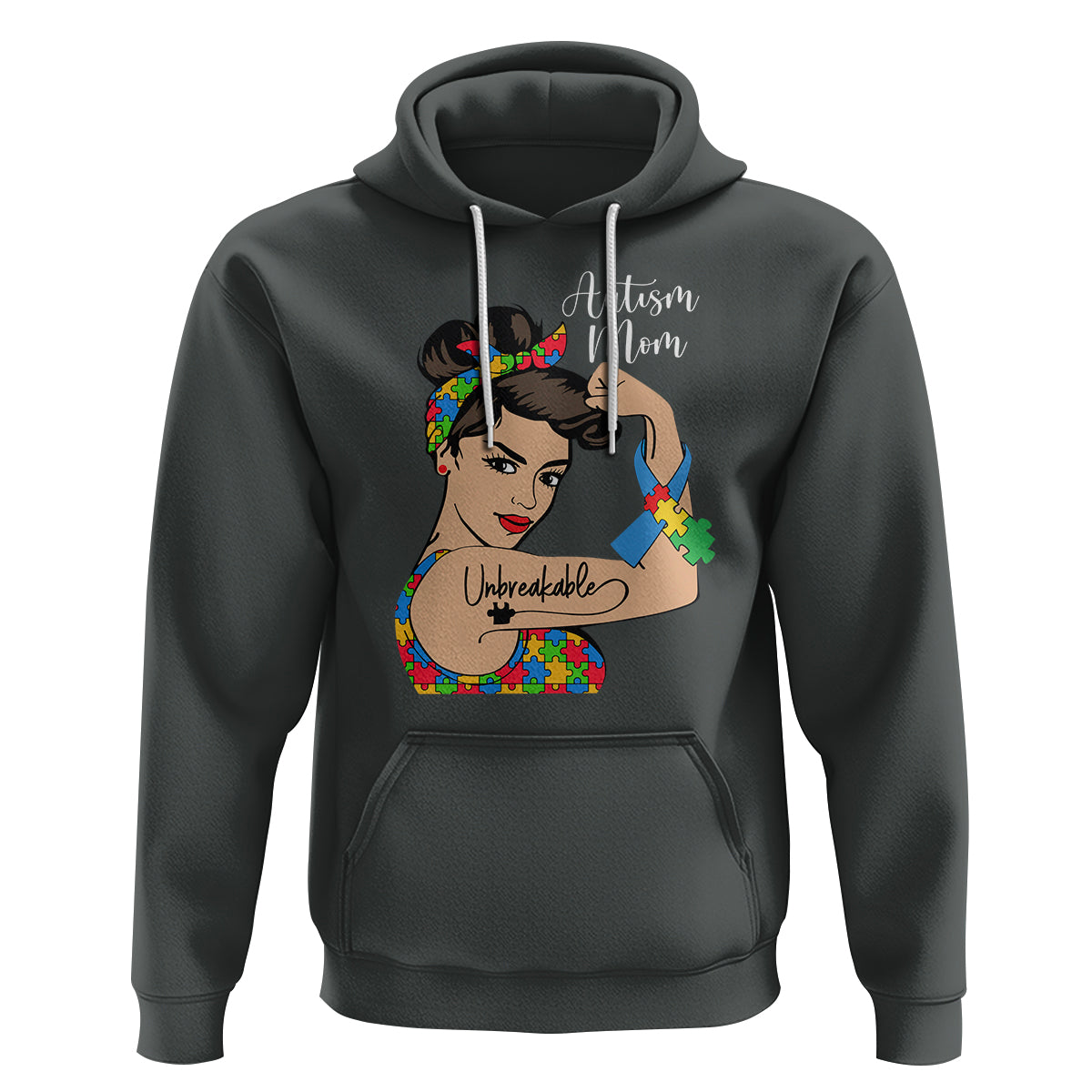 Autism Mom Hoodie Unbreakable Woman - Wonder Print Shop
