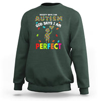 Society Says I Austism Sweatshirt God Say I Am Perfect Boy Kid - Wonder Print Shop