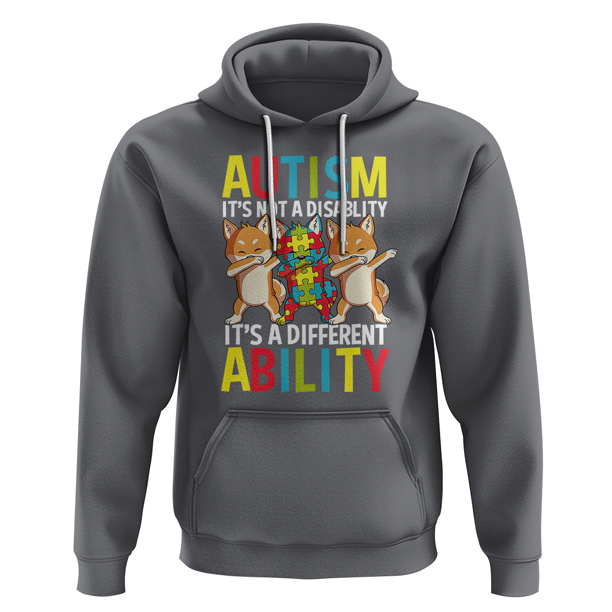 Dog Autism Awareness Hoodie It's Not A Disablity It's A Different Ability - Wonder Print Shop