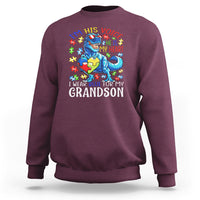 Autism Grandma Sweatshirt I Am His Voice He Is My Heart I Wear Blue For My Grandson - Wonder Print Shop