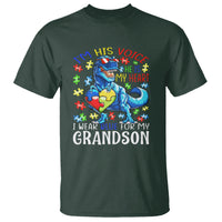 Autism Grandma T Shirt I Am His Voice He Is My Heart I Wear Blue For My Grandson - Wonder Print Shop