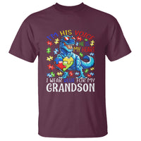 Autism Grandma T Shirt I Am His Voice He Is My Heart I Wear Blue For My Grandson - Wonder Print Shop