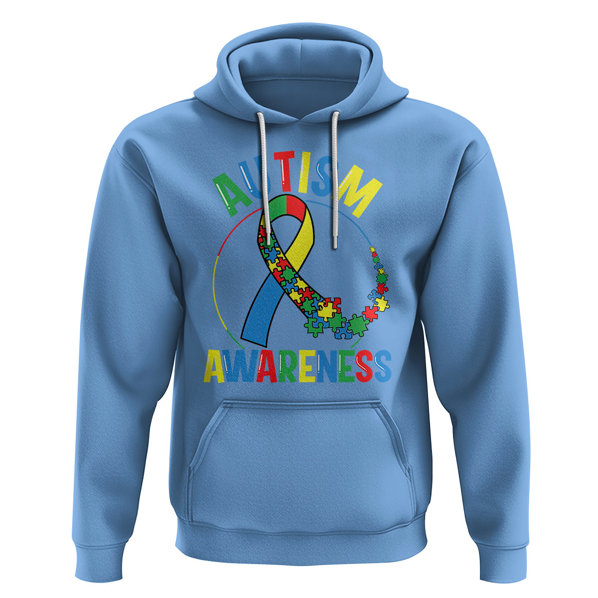 Autism Awareness Hoodie Spectrum Ribbon - Wonder Print Shop