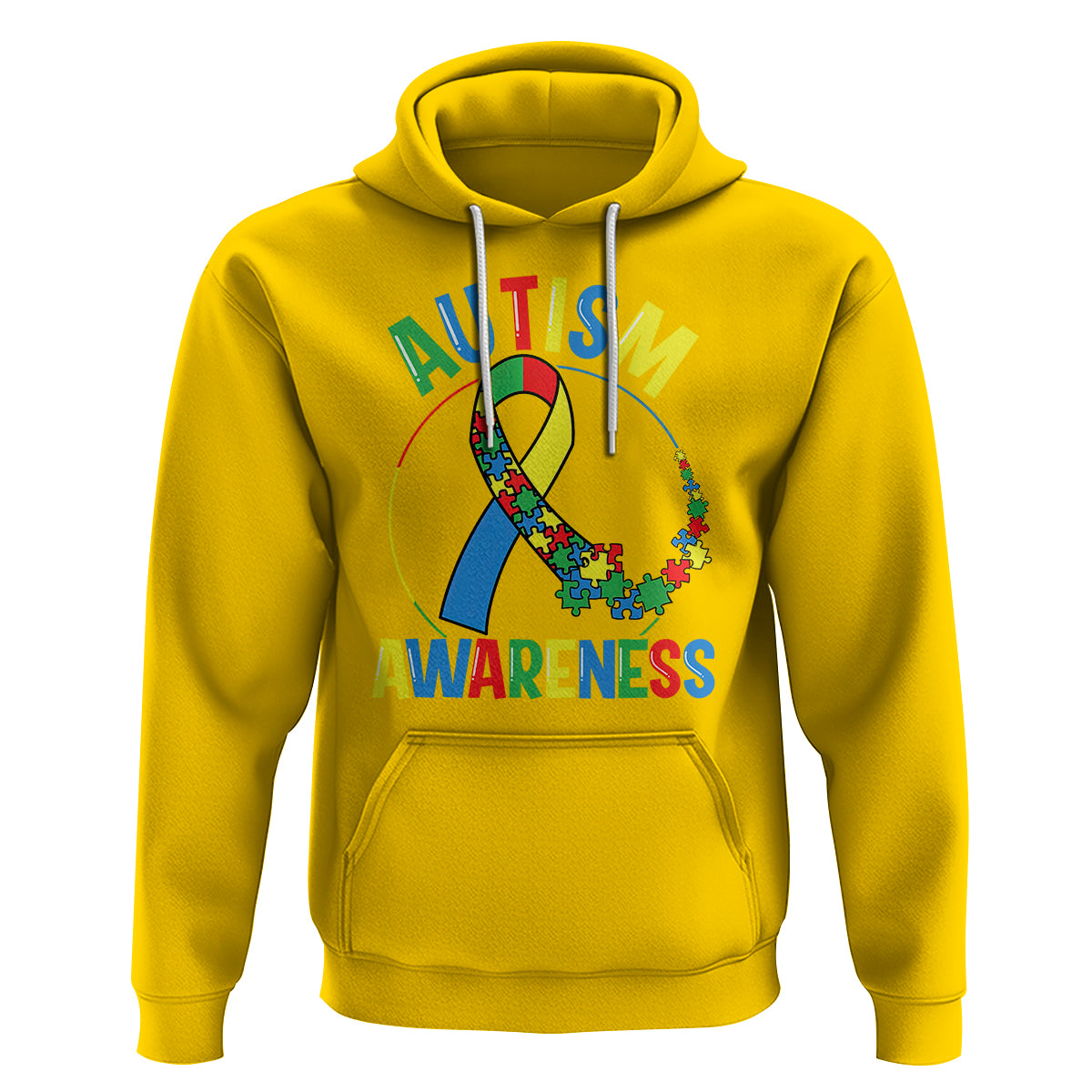 Autism Awareness Hoodie Spectrum Ribbon - Wonder Print Shop