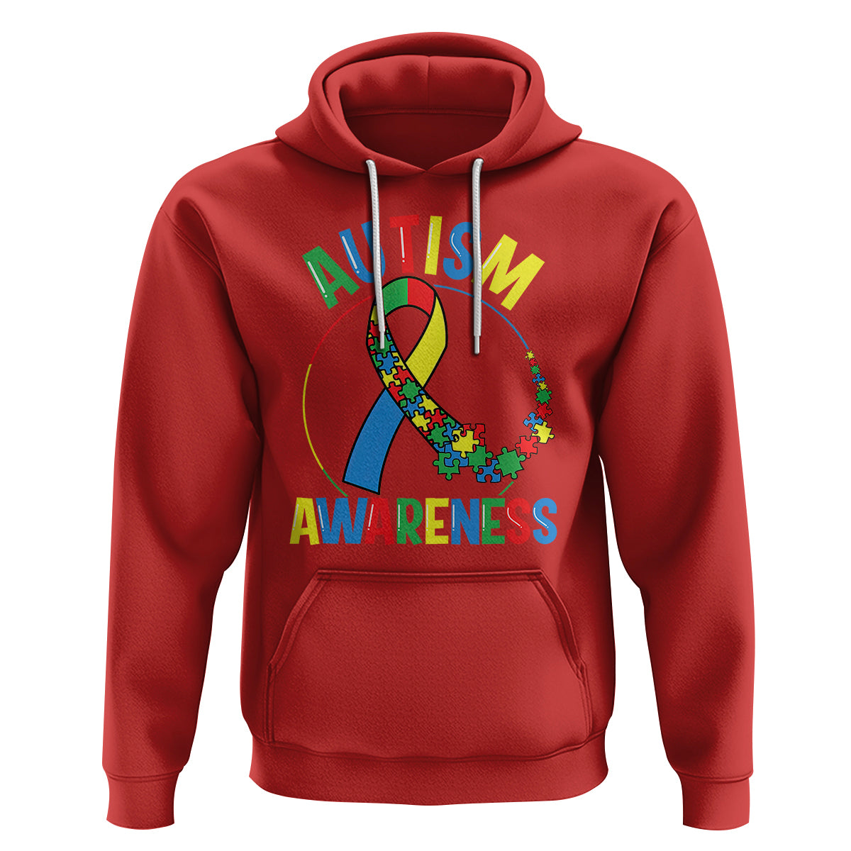 Autism Awareness Hoodie Spectrum Ribbon - Wonder Print Shop