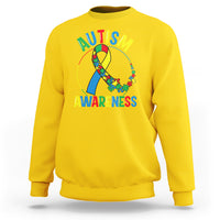Autism Awareness Sweatshirt Spectrum Ribbon - Wonder Print Shop