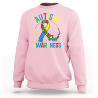 Autism Awareness Sweatshirt Spectrum Ribbon - Wonder Print Shop