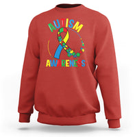 Autism Awareness Sweatshirt Spectrum Ribbon - Wonder Print Shop
