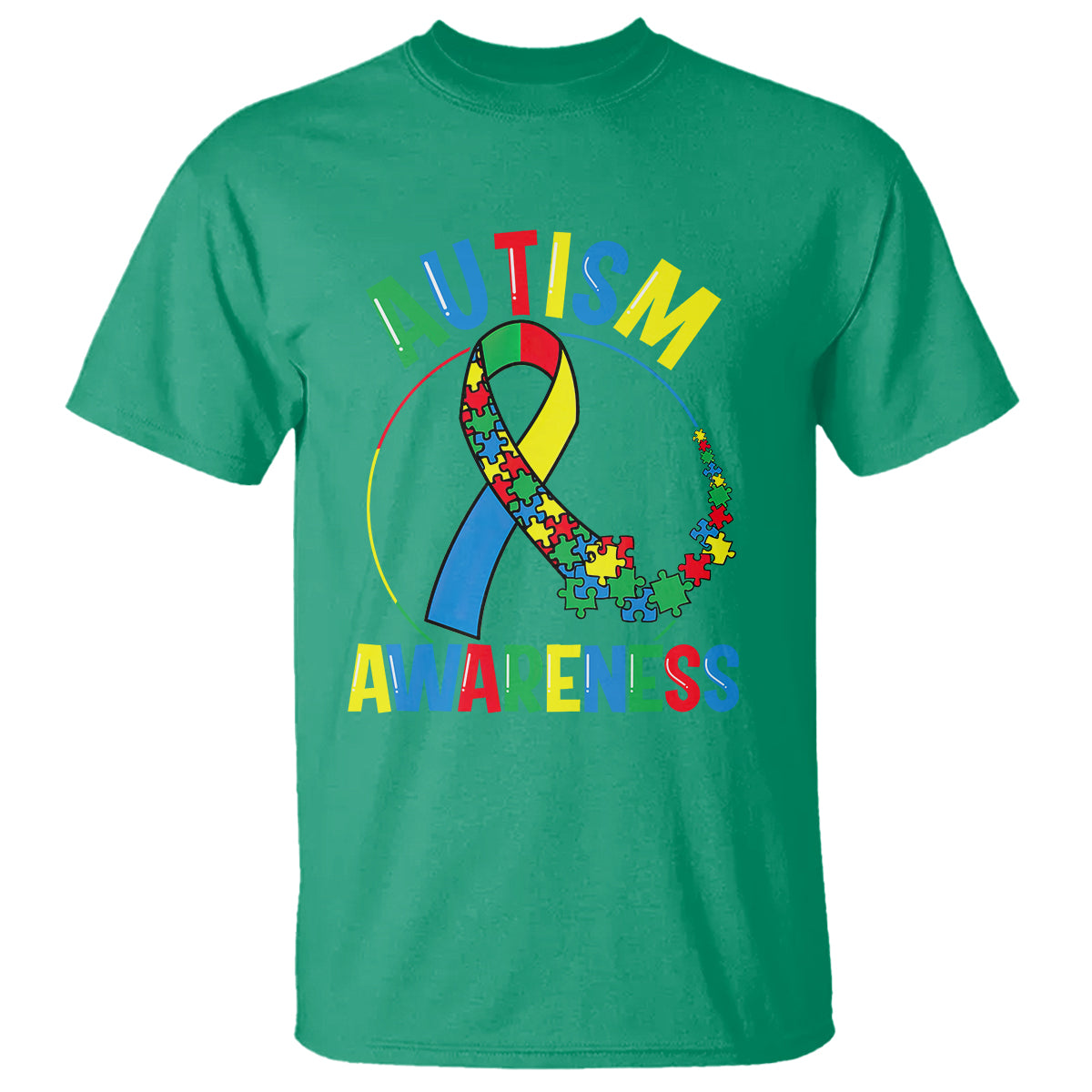 Autism Awareness T Shirt Spectrum Ribbon - Wonder Print Shop