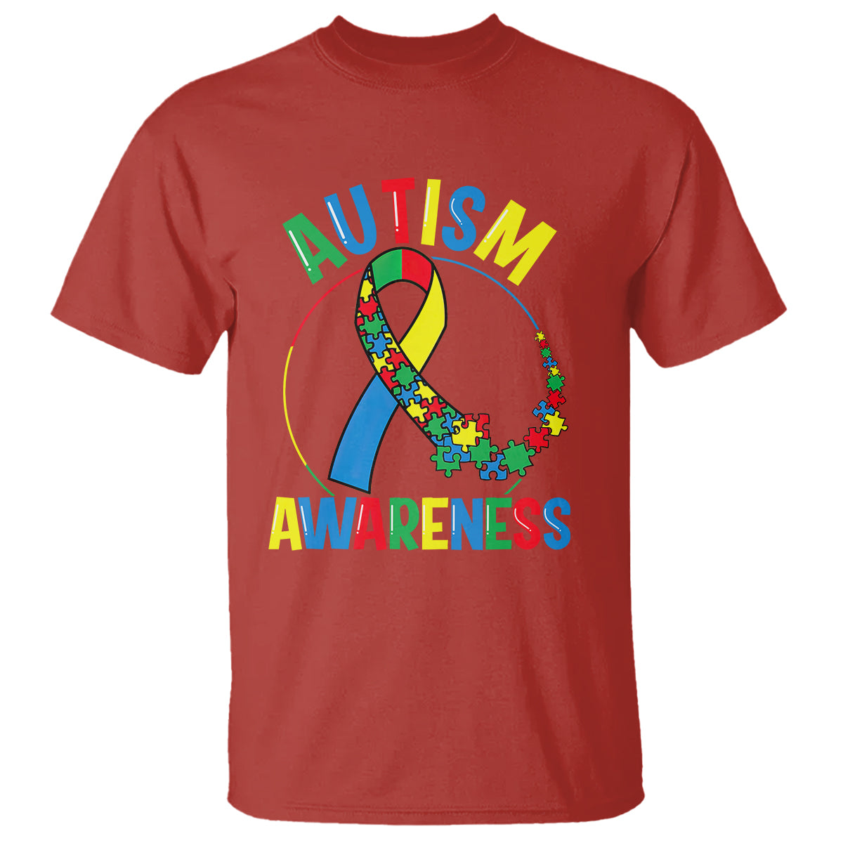 Autism Awareness T Shirt Spectrum Ribbon - Wonder Print Shop