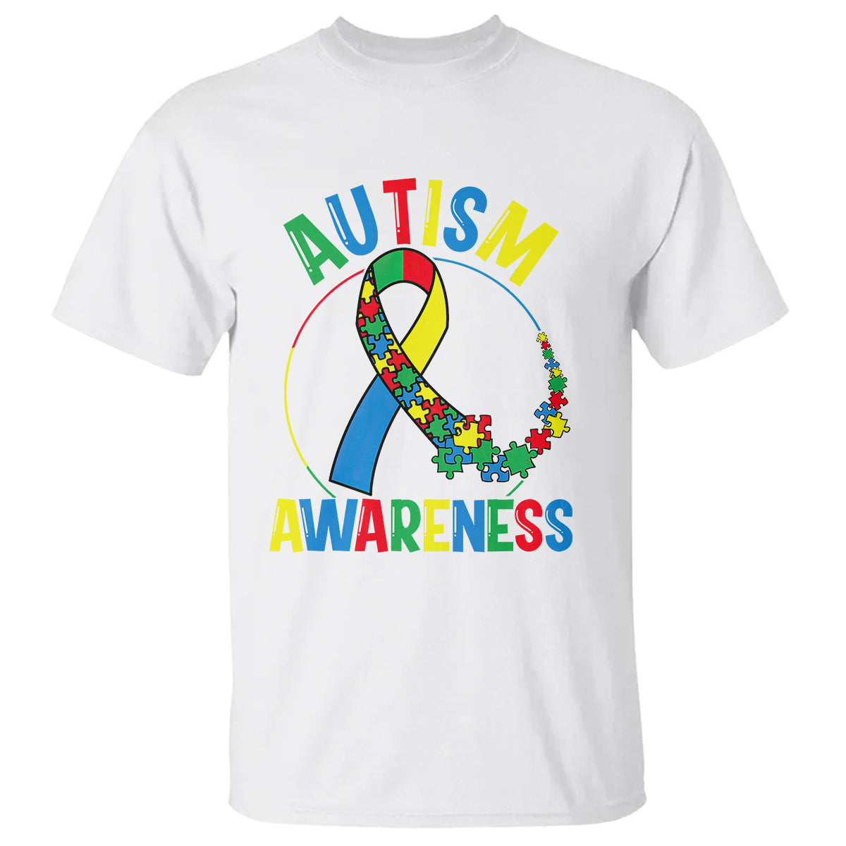 Autism Awareness T Shirt Spectrum Ribbon - Wonder Print Shop