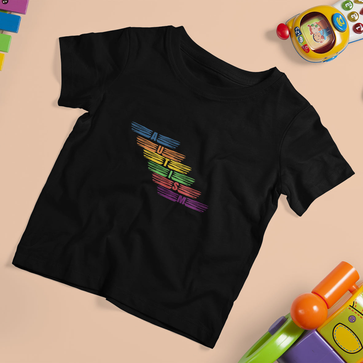 Embrace Autism T Shirt For Kid Love Support Spectrum Typography - Wonder Print Shop