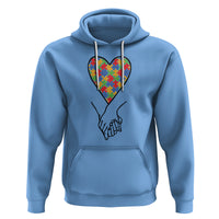 Heart Autism Awareness Hoodie Spectrum Puzzle Piece Together Love Support - Wonder Print Shop