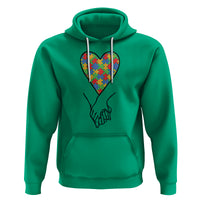 Heart Autism Awareness Hoodie Spectrum Puzzle Piece Together Love Support - Wonder Print Shop