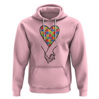 Heart Autism Awareness Hoodie Spectrum Puzzle Piece Together Love Support - Wonder Print Shop
