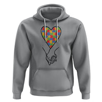 Heart Autism Awareness Hoodie Spectrum Puzzle Piece Together Love Support - Wonder Print Shop