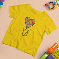 Heart Autism Awareness T Shirt For Kid Spectrum Puzzle Piece Together Love Support - Wonder Print Shop