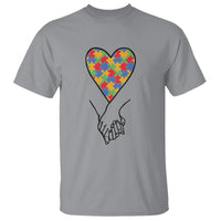 Heart Autism Awareness T Shirt Spectrum Puzzle Piece Together Love Support - Wonder Print Shop