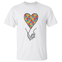 Heart Autism Awareness T Shirt Spectrum Puzzle Piece Together Love Support - Wonder Print Shop