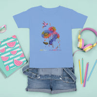 Autism Awareness T Shirt For Kid Colorful Sunflower With Bird Spectrum Ribbon - Wonder Print Shop