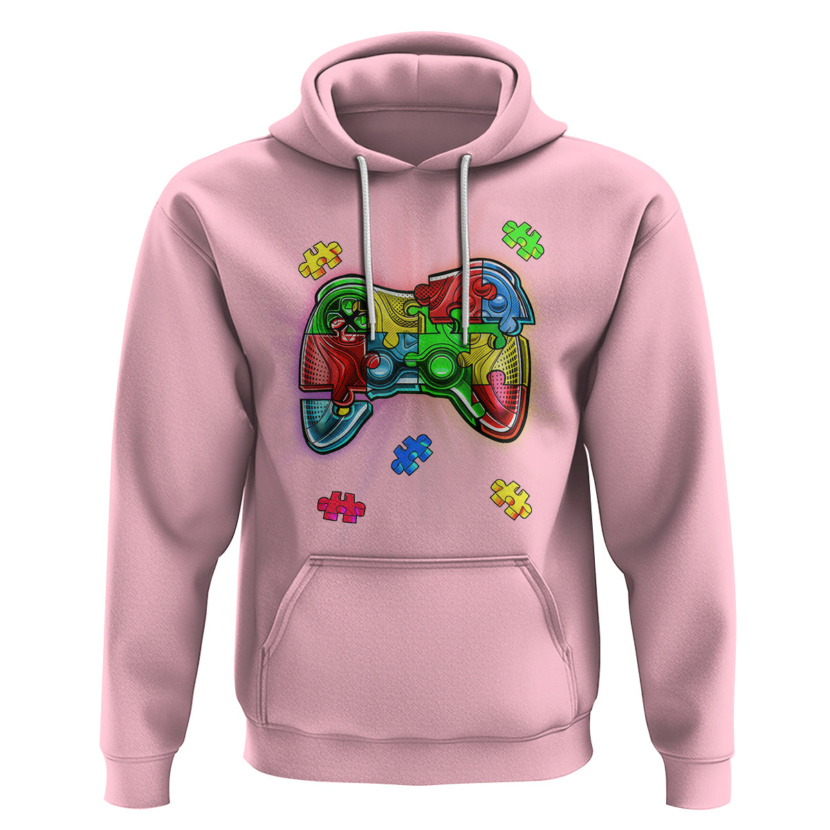 Autism Awareness Gamer Hoodie Video Game Control Puzzle Piece - Wonder Print Shop