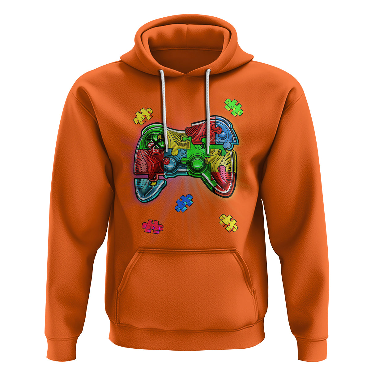 Autism Awareness Gamer Hoodie Video Game Control Puzzle Piece - Wonder Print Shop