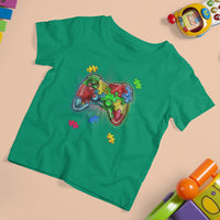 Autism Awareness Gamer T Shirt For Kid Video Game Control Puzzle Piece - Wonder Print Shop