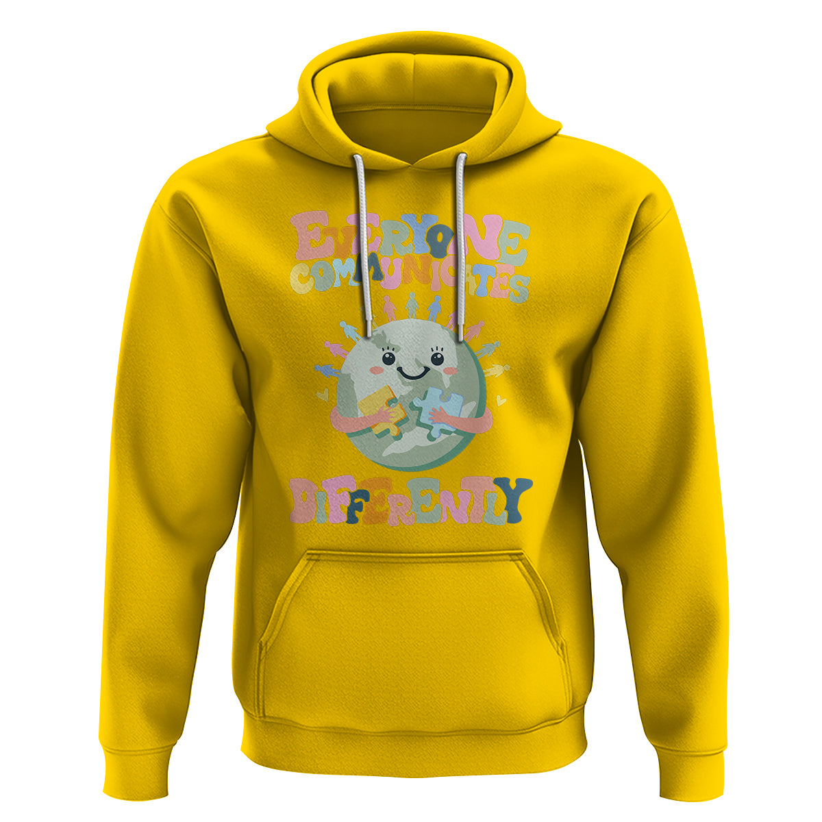 Autism Acceptance Hoodie Everyone Communicates Differently Embrace Autism Be Kind - Wonder Print Shop