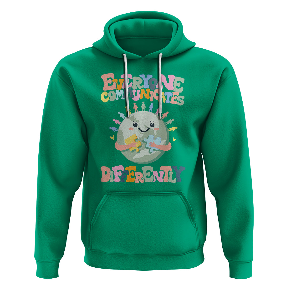 Autism Acceptance Hoodie Everyone Communicates Differently Embrace Autism Be Kind - Wonder Print Shop