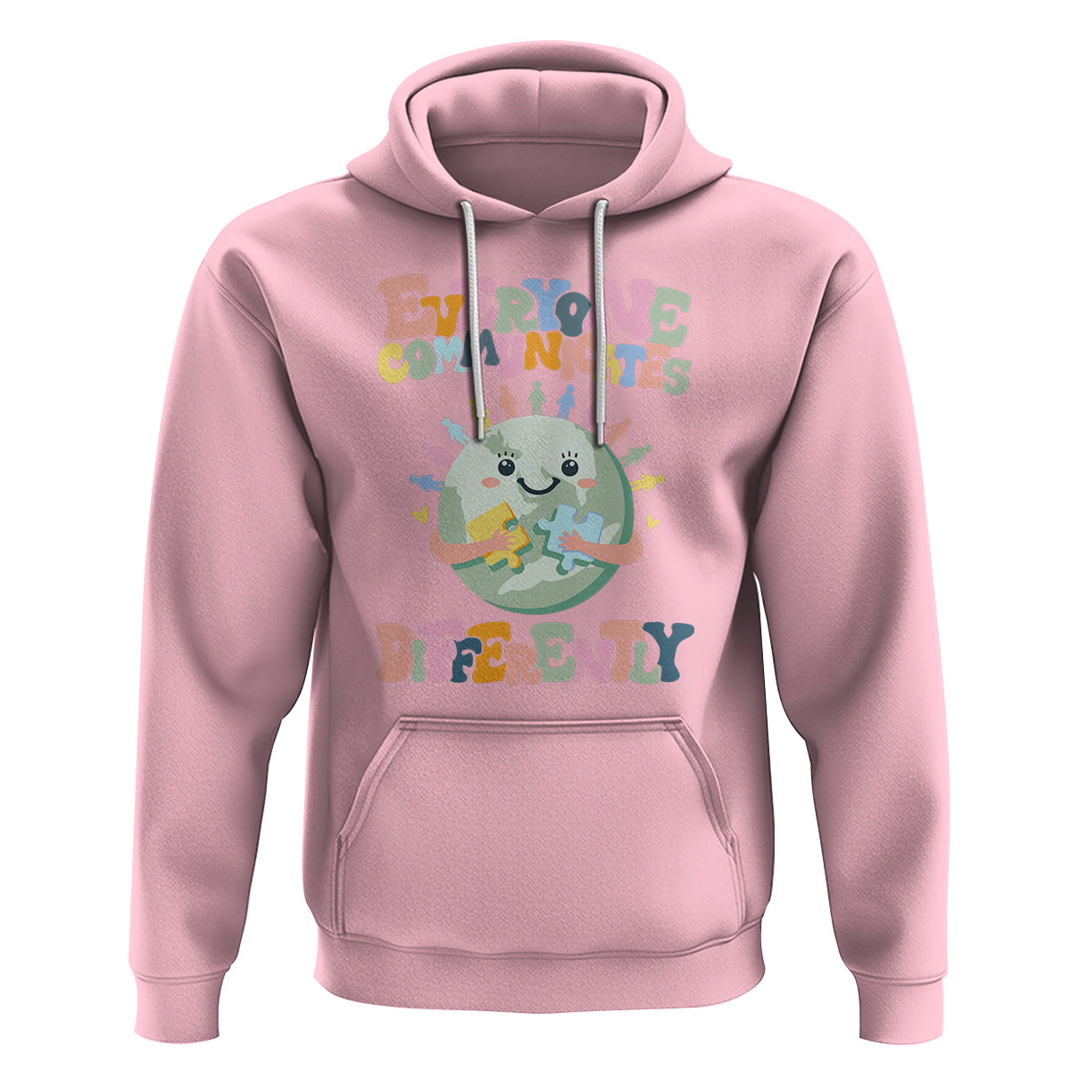 Autism Acceptance Hoodie Everyone Communicates Differently Embrace Autism Be Kind - Wonder Print Shop