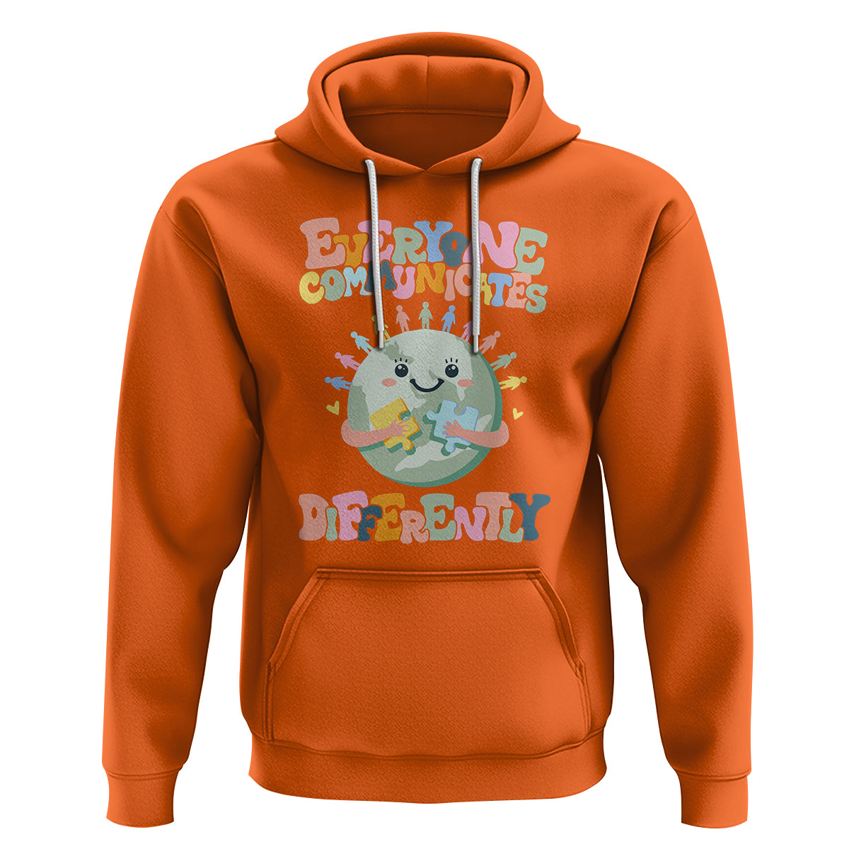 Autism Acceptance Hoodie Everyone Communicates Differently Embrace Autism Be Kind - Wonder Print Shop