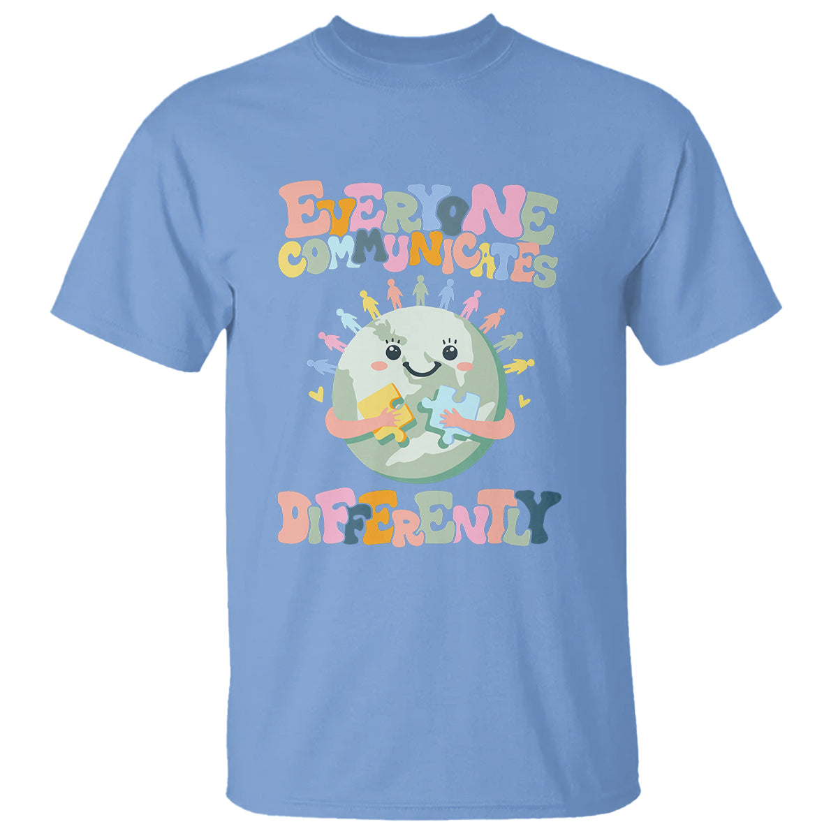 Autism Acceptance T Shirt Everyone Communicates Differently Embrace Autism Be Kind - Wonder Print Shop