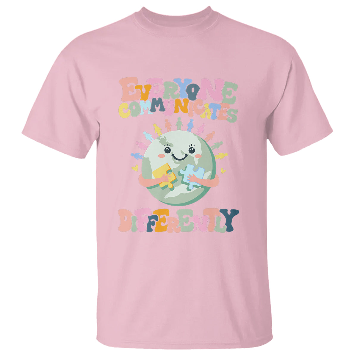 Autism Acceptance T Shirt Everyone Communicates Differently Embrace Autism Be Kind - Wonder Print Shop