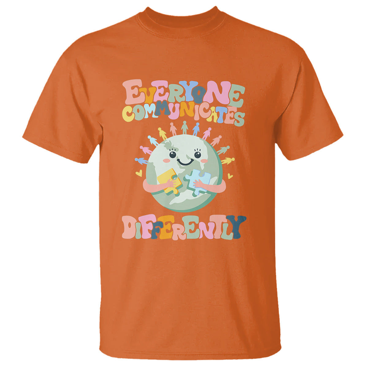 Autism Acceptance T Shirt Everyone Communicates Differently Embrace Autism Be Kind - Wonder Print Shop