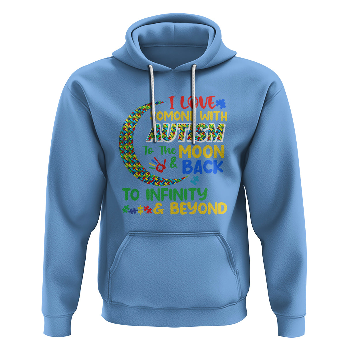 Embrace Autism Hoodie I Love Some With Autism To The Moon And Back To Infinity And Beyond Puzzle - Wonder Print Shop