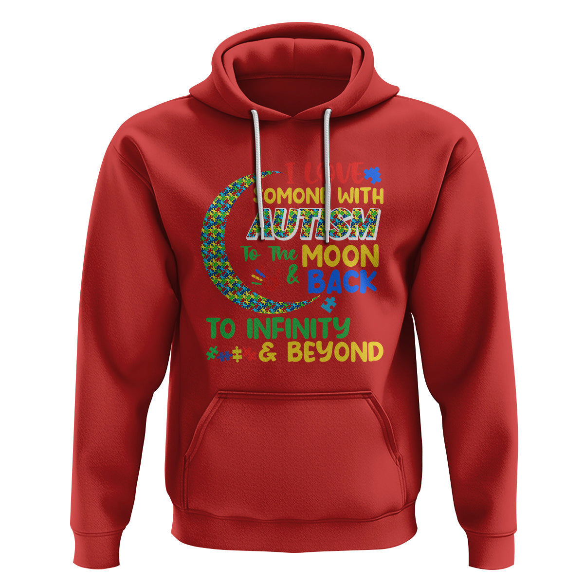 Embrace Autism Hoodie I Love Some With Autism To The Moon And Back To Infinity And Beyond Puzzle - Wonder Print Shop