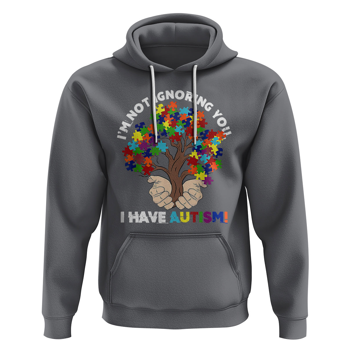 I'm Not Ignoring You I Have Autism Hoodie Puzzle Tree - Wonder Print Shop