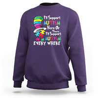 Autism Awarenes Sweatshirt I'll Support Autism Every Where - Wonder Print Shop