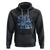 Autism Awareness Hoodie In April We Wear Blue Rainbow Retro Groovy - Wonder Print Shop